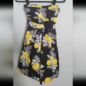 Black and Yellow Floral Dress